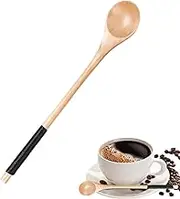Long Wooden Spoon - Non Toxic Kitchen Tool, Long Mixing Stick | Smooth Handle Wood Stir Stick, Cooking Spoon Deep Pot Baking Bowl, Heat Resistant Utensil for Stirring Thick Sauces, Mixing Hot Meals