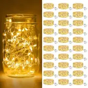 30Pack Fairy Lights Battery Operated 7Ft 20LED Mini String Lights for Mason Jars