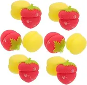 ASAKKURA 12pcs Sponge Hair Curlers Soft and Comfortable Styling Tools for No Heat Damage for Sleeping Includes Strawberry and Rollers