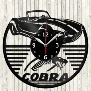 Cobra Car Vinyl Record Wall Clock Decor Handmade 2236