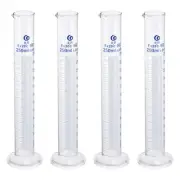 250ml 4Pcs 3.3 Borosilicate Glass Cylinder Round Base