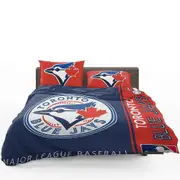v4087 Bed Sheets Toronto Blue Jays MLB Baseball American League Duvet Cover Set Pillowcase Bed Sheets IU4087