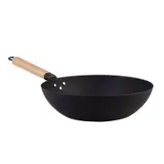 D.Line Carbon Steel Pre-Seasoned Stir Fry Pan 30cm - Black
