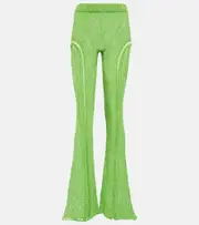 [Roberta Einer] Roberta Einer Disco high-rise flared cotton pants M/L green