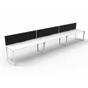Deluxe Rapid Infinity Loop Straightline Singlesided 3 Person Workstation