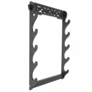 Sword Holder Katana Wall Mount 5 Tier Samurai Sword Display Rack Black Wood