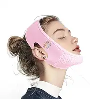 Chin Strap for Sleeping, V Line Lifting Mask, Cute Series, Reusable Face Strap, Jaw Exerciser (Pink-6)
