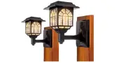 Solar Lanterns Wall Outdoor Waterproof LED Light Deck Fence Garden Lights Patio