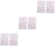 COHEALI 3sets Scrapbook DIY Craft Kit TPR Stamps Alphabet Design Seal Stamps for Journal 2pcs*3