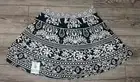 pothy's Indian Wrap skirt NWT in black and white unique Elephant Paisley