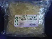 1000 SEPARATED EMPTY 0 VEGETABLE CAPSULES Saves time!
