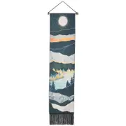 1Set Narrow Tapestry Wall Hanging Long Landscape Painting Nature Landscape Tapestry for Home Bedroom Vertical Tapestry As shown
