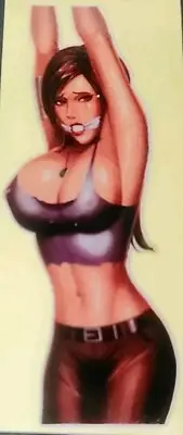 SEXY GIRL STICKER "HALLOWEEN PARTY GIRL" 1/2 X 3 3/4" DECAL PEEL OFF
