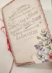 Junk Journal Blank Booklet "POETRY 2" Prose Journal Diary LG 8.5"x5.5" 40pgs