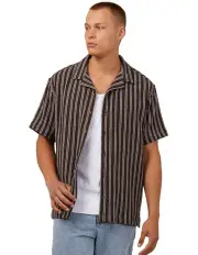 [Silent Theory] Aspen Short Sleeve Shirt in Brown