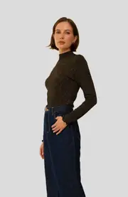 Whimsy + Row Gigi Top in Black Sparkle at Nordstrom, Size Large