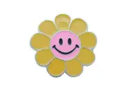 Unisex Buckle Teens Retro Yellow Flower Emoji Cartoon Smile Casual Jeans Pant