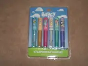 NEW, BLUEY 6 FLAVORED LIP GLOSSES SET