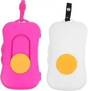 BUTIFULSIC 2pcs Portable Wipes Dispenser Case Refillable Wet Tissue Storage Box for Travel Cribs Diaper Bags Design Rose Red Yellow for Organizing Items