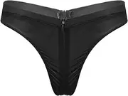 [GRRKDFQ] Women's Erotic Costumes Zipper Open Crotch Briefs