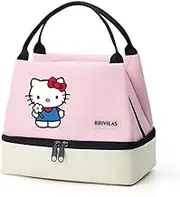 Hemasa Hello Kitty Insulated Lunch Bag, Portable Lunch Box Storage Bag, Foldable Insulated Cooler Handbag For Office School Picnic C