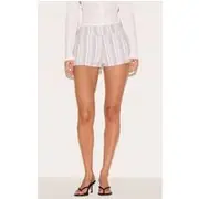 Sand Striped Woven Mini Shorts, Sand