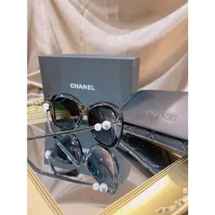 【現貨】麗睛眼鏡Chanel【可刷卡分期】香奈兒-CH5339H太陽眼鏡/香奈兒珍珠眼鏡/韓國明星同款/小香眼鏡/外雙C