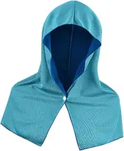 Perfeclan Cooling Hoodie Towel Sun Protection Lightweight Breathable Cooling Neck Wrap Ice Towel for Jogging Yoga Travel Cycling Sports, Blue