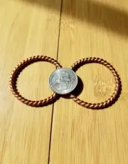 10 Gauge Copper 1/4 Sacred Cubit Tensor Ring Pair Energy Amplification & Healing