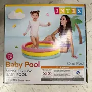 Sunset Glow Rainbow Inflatable Baby Pool - 34" x 10" - Ages 1-3 - INTEX
