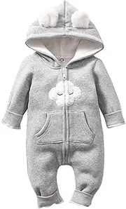 [Generic] Toddler Girl Lightweight Jacket Infant Girls Baby Outfits Coats Hooded Thick Romper Warm Winter Jumpsuit Girls Coat&Jacket Girls Trench Coat Size