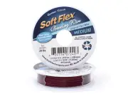 Soft Flex Beading Wire Garnet Red .019in 10ft Round SoftFlex Stainless Steel