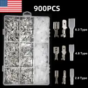 900PCS Assorted Spade Male Female Crimp Terminals Electrical Wire Connectors Kit