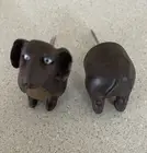 Charcoal Companion Dog Corn Holders Dachshund Set of 4 ~New