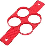 7 Holes Nonstick Silicone Egg Ring Pancake Mould, Omelette Egg Ring Moulds, Baking Mould, Non-Stick Silicone Mould for Round Eggs, Muffins, Pancakes (Round)