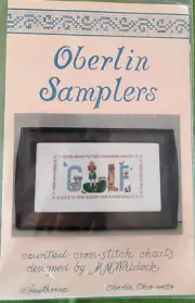 Oberlin Samplers Counted Cross Stitch Chart Lady Golfer Designed by M M Waldock
