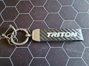 MITSUBISHI TRITON CAR CARBON FIBER KEYCHAIN *