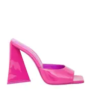 The Attico Devon Square-Toe Heeled Mules 35 Pink