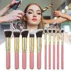 10pcs Brush Set Lint-free Makeup Tools Contour Blush Brushes Set Multi-styles