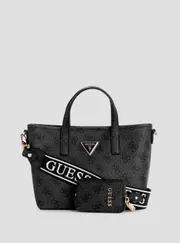 GUESS Black Logo Latona Mini Tote Bag