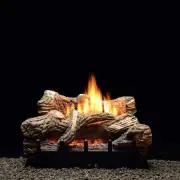 Log Set with VF Burner MV Ceramic Fiber 5 pc 18 in 10000 Btu