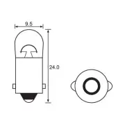 Instrument Bulb | 12V 4W | Clear Lens | BA9S | A1374J | box of 5