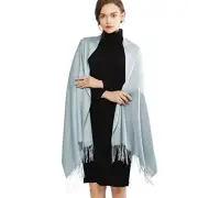 Women's Scarf Pashmina Shawls and Wraps for Evening Dress Bridesmaid Dull Blue