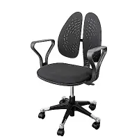 在飛比找Yahoo奇摩購物中心優惠-Birdie-德國專利雙背護脊釋壓電腦椅/辦公椅-黑色-59