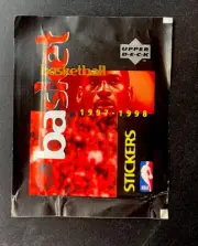 1997-98 Upper Deck Sealed Basketball Sticker Pack Michael Jordan / Kobe Bryant