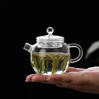 在飛比找ETMall東森購物網優惠-耐熱玻璃迷你功夫小茶壺100ml泡茶壺 煮茶壺家用喝茶過濾茶