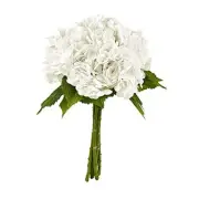 Yatim 21In White Artificial Hydrangea Flowers 5 Pcs Fake Hydrangea Silk