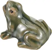 NULYLU Outdoor Waterfall Ceramic Frog Decor Yard Garden Decor Realistic Fountain Frog for Garden Patio Home