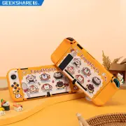 GeekShare Protective Case for Switch OLED Regular Switch Hard Shell COOK & CATS