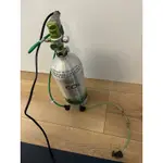 伊士達二手CO2兩公升鋼瓶組（含電磁閥、泡計器、發泡石）
